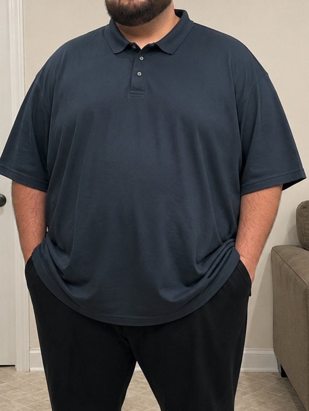 L.L. Bean Men's Dark Blue Polo Shirt Sz XXXL